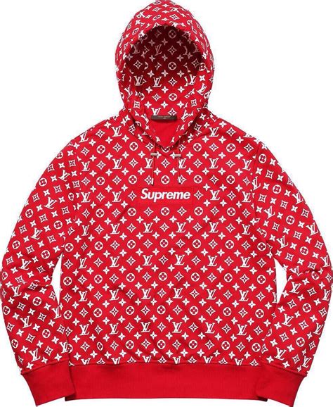 red supreme louis vuitton hoodie|supreme louis vuitton hoodie neymar.